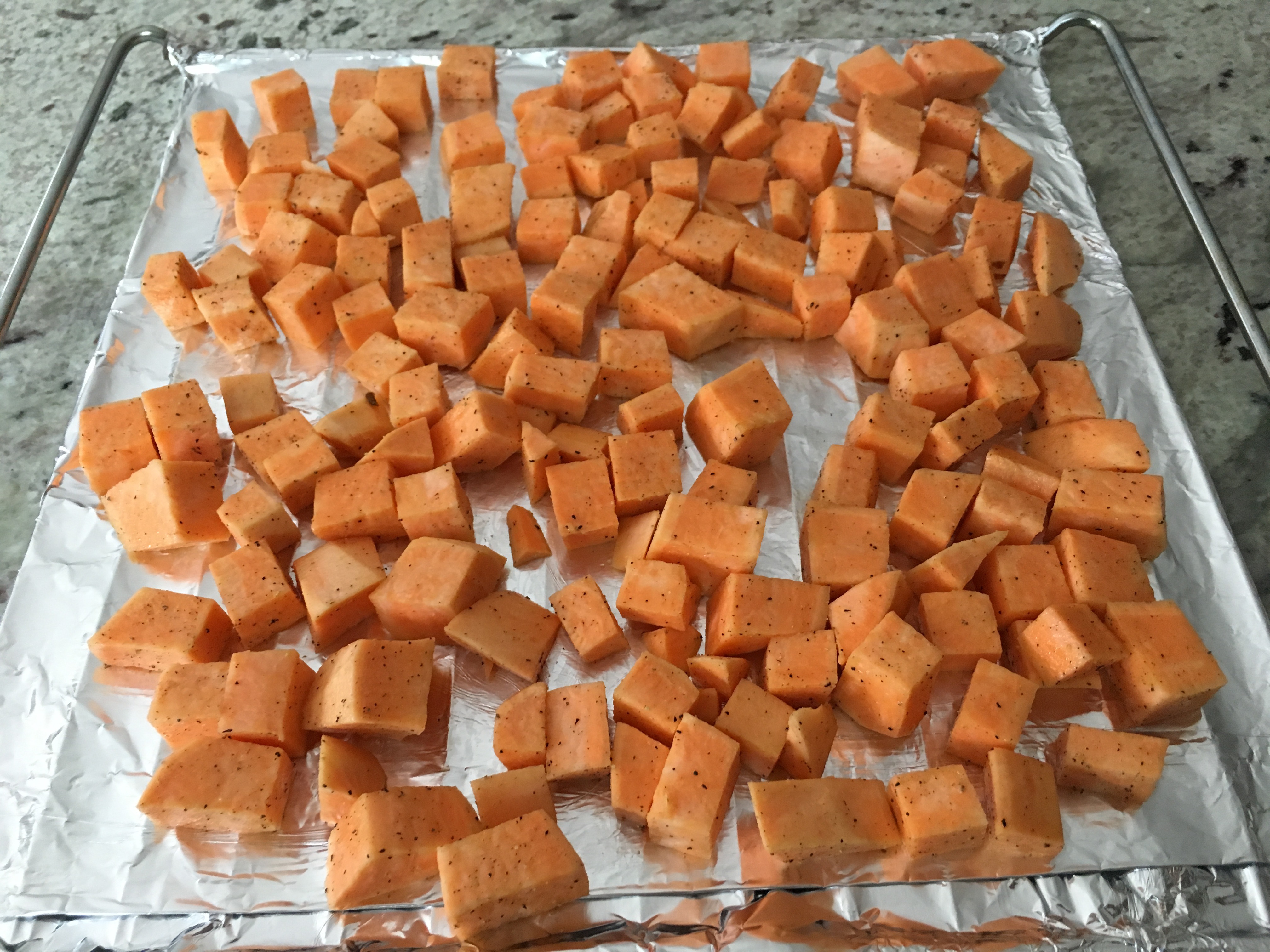 Dice Sweet Potatoes